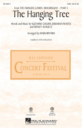 The Hanging Tree for mixed choir (SAB) and piano choral score