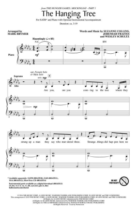 Jeremiah Fraites_Suzanne Collins_Wesley Schultz, The Hanging Tree Show Chor CD