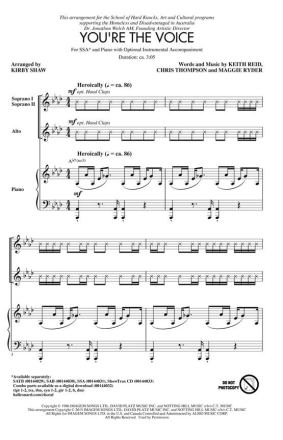 You're the Voice SSA Chorpartitur