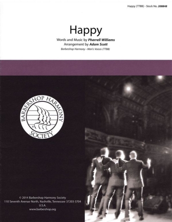 Happy TTBB a Cappella Chorpartitur