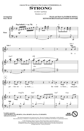 Strong (from Cinderella) SSA Chorpartitur
