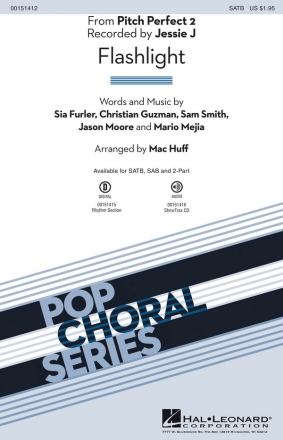 Sia Furler_Jason Moore_Mario Mejia_Sam Smith_Christian Guzman, Flashli SATB Chorpartitur
