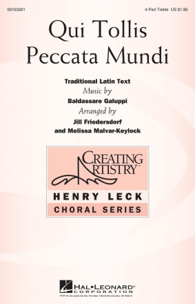 Baldassarre Galuppi, Qui Tollis Peccata Mundi 4 Part Treble Chorpartitur