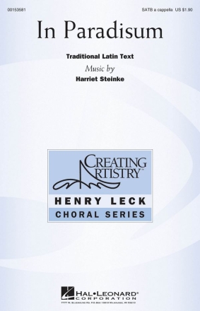 Harriet Steinke, In Paradisum SATB a Cappella Chorpartitur