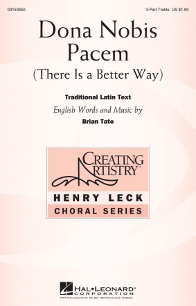Brian Tate, Dona Nobis Pacem 3 Part Treble Chorpartitur