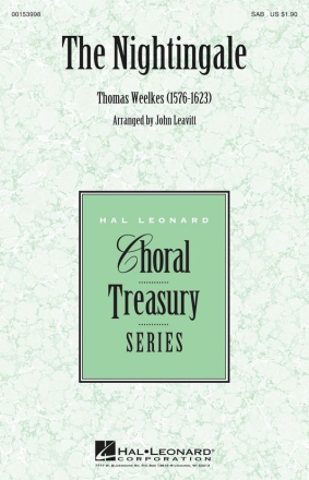 Thomas Weelkes, The Nightingale SAB Chorpartitur
