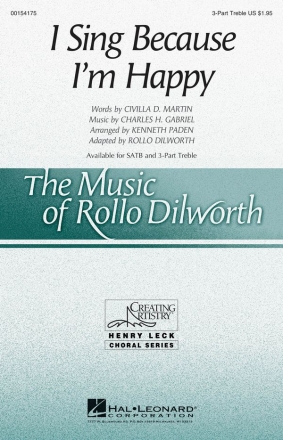 I Sing Because I'm Happy 3 Part Treble Chorpartitur
