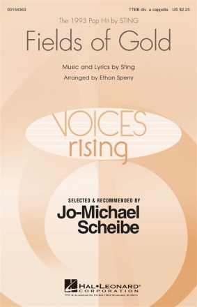 Sting, Fields of Gold TTBB a Cappella Chorpartitur