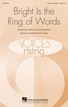 Rosephanye Powell, Bright Is the Ring of Words TTBB a Cappella Chorpartitur