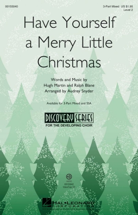 Hugh Martin, Have Yourself a Merry Little Christmas 3-Part Choir Chorpartitur