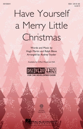 Have Yourself a Merry Little Christmas for female choir (SSA) and piano choral score