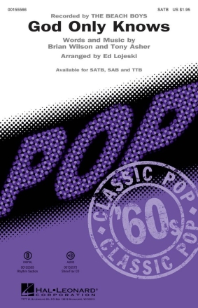God Only Knows for mixed choir and piano choral score
