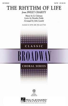 The Rhythm of Life for mixed chorus, piano, percussion and string bass score