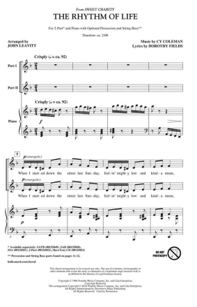 The Rhythm of Life 2-Part Choir Chorpartitur