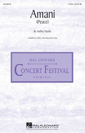 Audrey Snyder, Amani 2-Part Choir Chorpartitur