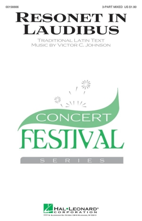 Resonet in Laudibus for 3-part choir and piano choral score