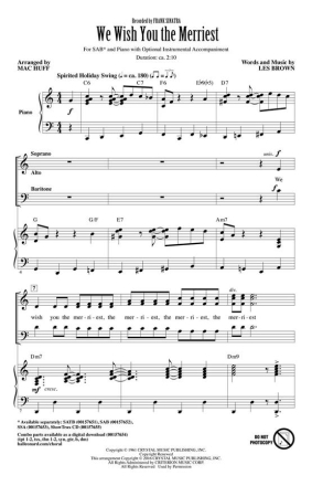 We Wish You the Merriest SAB Chorpartitur