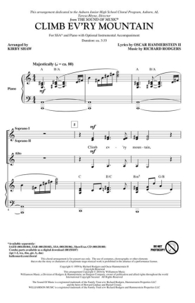 Climb Ev'ry Mountain SSA Chorpartitur