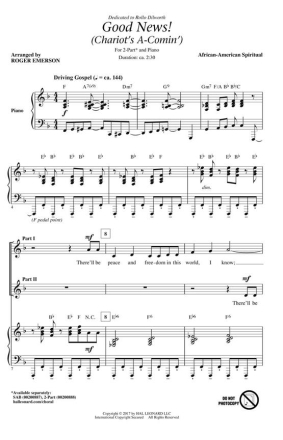 Good News! 2-Part Choir Chorpartitur