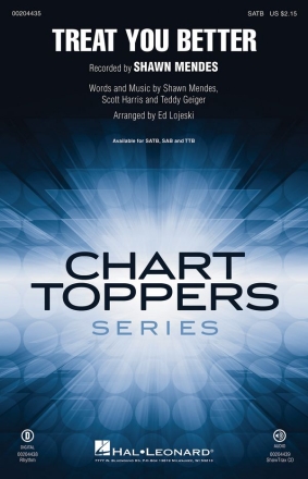 Treat You Better SATB Chorpartitur
