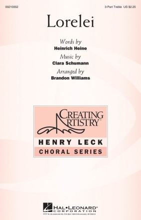 Lorelei for 3-part treble choir and piano choral score