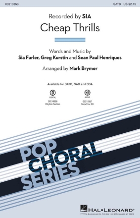 Cheap Thrills SATB Chorpartitur