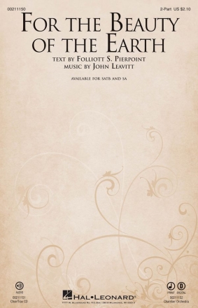 Folliott S. Pierpoint_John Leavitt, For the Beauty of the Earth 2-Part Choir Chorpartitur
