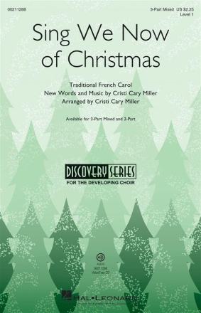 Christi Cary Miller, Sing We Now of Christmas 3-Part Choir Chorpartitur