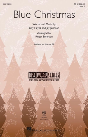 Billy Hayes_Jay Johnson, Blue Christmas TB Chorpartitur