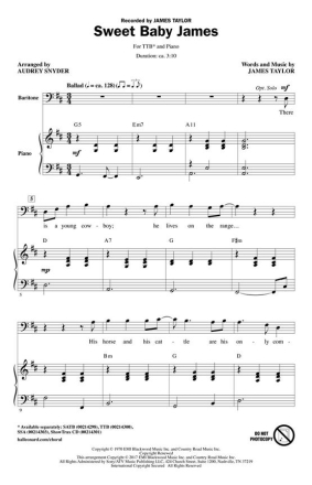 Sweet Baby James TTB Chorpartitur