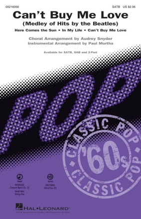 Can't Buy Me Love (Medley) for mixed choir and piano score