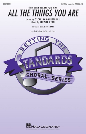 All the Things You Are SATB a Cappella Chorpartitur