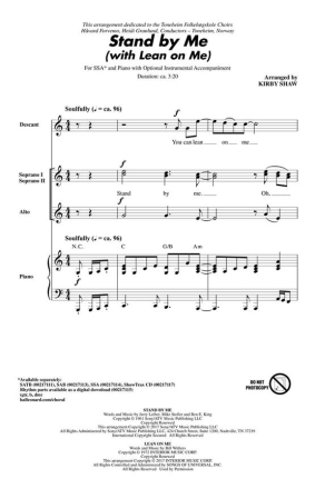 Stand By Me SSA Chorpartitur