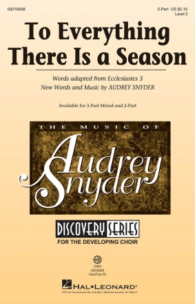 Audrey Snyder, To Everything There Is a Season 2-Part Choir Chorpartitur