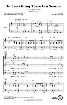 Audrey Snyder, To Everything There Is a Season  CD