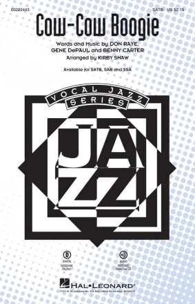 Cow-Cow Boogie SATB Chorpartitur