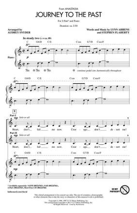 Lynn Ahrens_Stephen Flaherty, Journey to the Past 2-Part Choir Chorpartitur