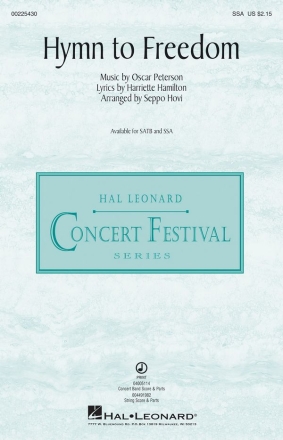 Hymn to Freedom for female choir (SSA) and piano choral score