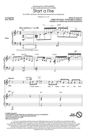 Start a Fire Chor CD