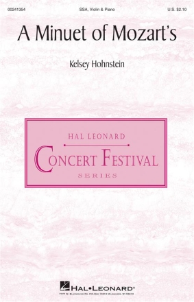 Kelsey Hohnstein, A Minuet of Mozart's SSA Chorpartitur