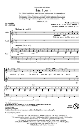 This Town 2-Part Choir and Piano Chorpartitur