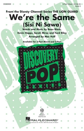 We're the Same (Sisi Ni Sawa) 3-Part Choir Chorpartitur
