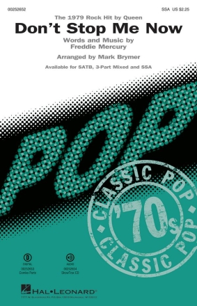 Don't Stop Me Now for female choir (SSA) and piano choral score