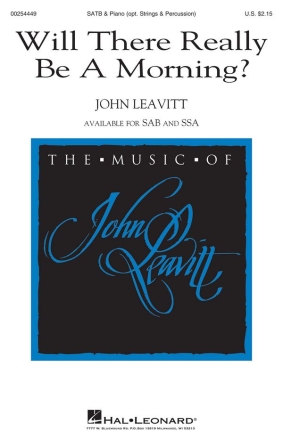 John Leavitt, Will There Really Be a Morning? SATB Chorpartitur