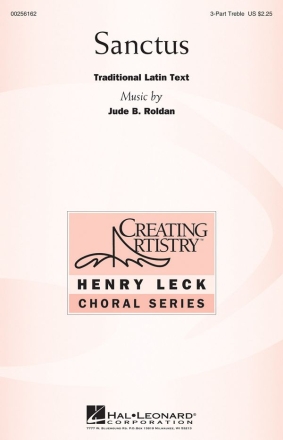 Jude Roldan, Sanctus 3-Part Choir Chorpartitur