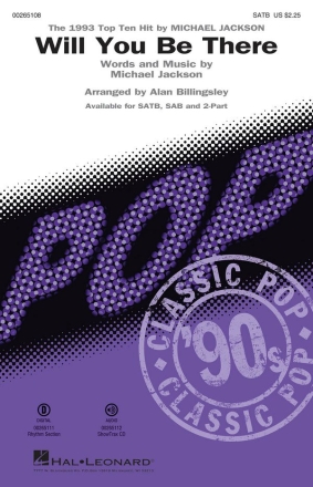 Will You Be There for mixed chorus and piano score
