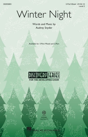 Audrey Snyder, Winter Night 3-Part Choir Chorpartitur