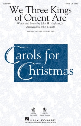 We Three Kings of Orient Are for mixed choir and piano choral score