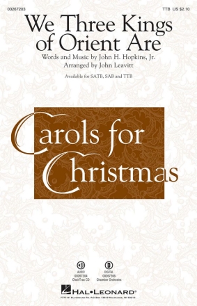 John H. Hopkins Jr., We Three Kings of Orient Are TTB Chorpartitur