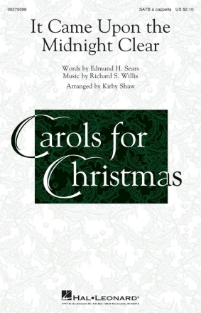 It Came Upon The Midnight Clear for mixed choir a cappella score
